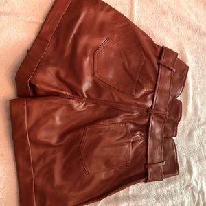 Are you ready to stop traffic! Leather looking shorts